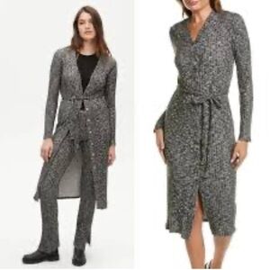 Michael Stars Charcoal and Light Gray Cardigan